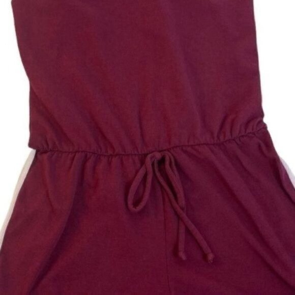 Popular Basics Burgundy Scoop Neck One Piece Romper Medium Shorts Tank Onesie - Picture 4 of 10
